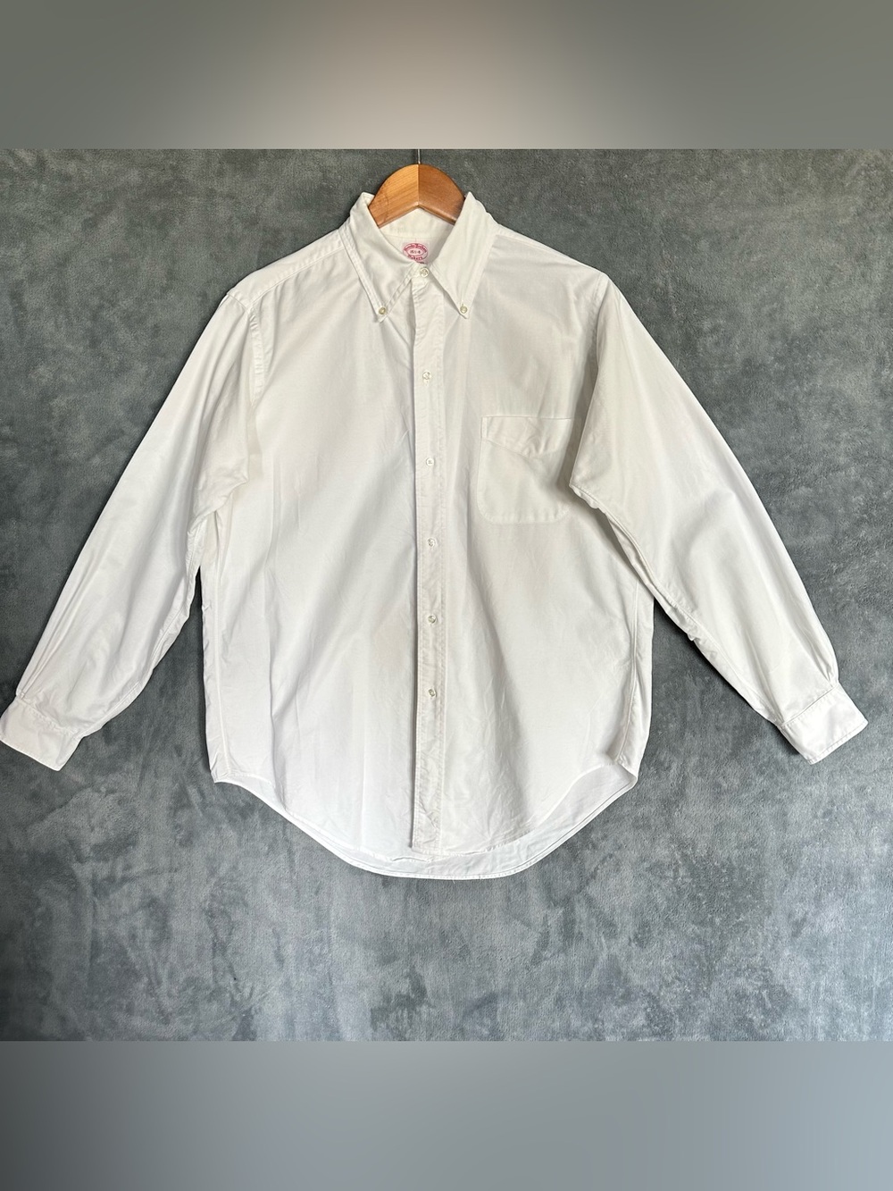 Brooks Brothers Makers Vintage White OCBD Oxford Shirt USA Made 6 Buttons Ivy